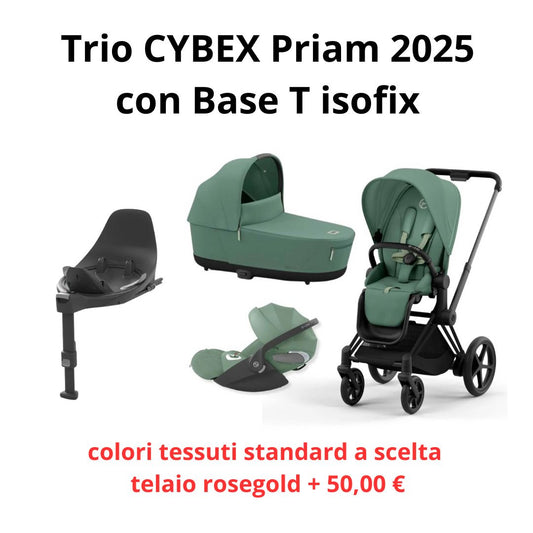 OFFERTA Trio CYBEX Priam con ovetto reclin.passegg.Navicella-Base isofix